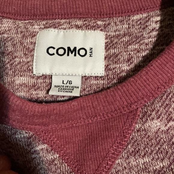 Como L Burgundy Crewneck Sweatshirt - Picture 3 of 3
